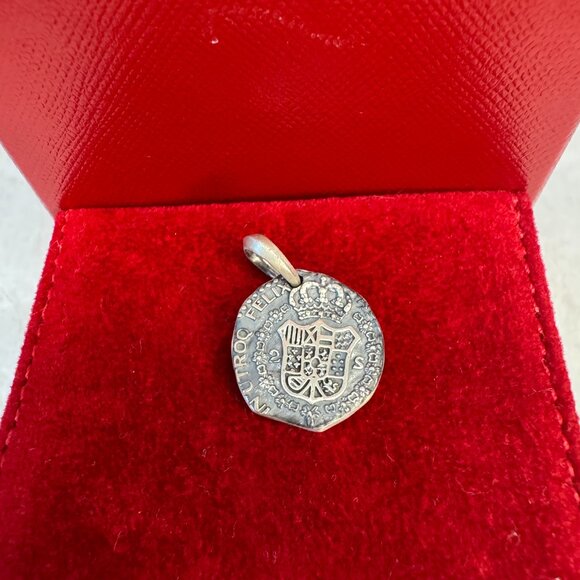 David Yurman Shipwreck Coin Amulet In Sterling Silver for Men - Picture 2 of 3